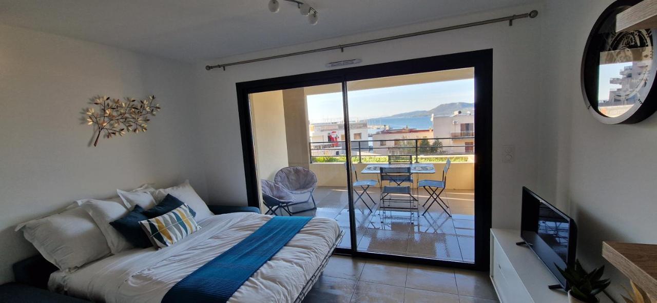 T2 Fronte Di Mare De Standing En Bord De Mer Et Du Centre Du Village De Propriano 普罗普里亚诺 外观 照片