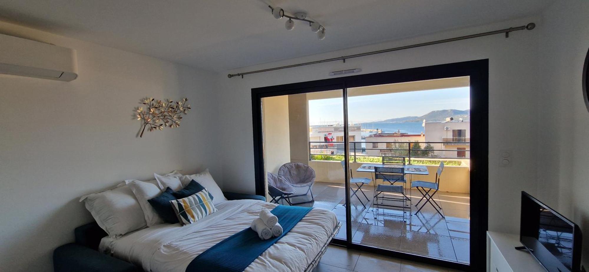 T2 Fronte Di Mare De Standing En Bord De Mer Et Du Centre Du Village De Propriano 普罗普里亚诺 外观 照片